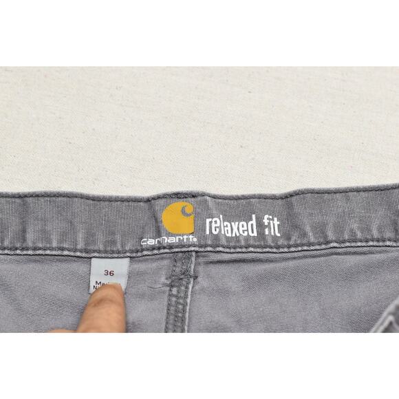 Carhartt Relaxed Fit Cargo Shorts Men's Size 36 Gray Workwear 102514-039 - Picture 8 of 8